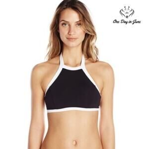 SeaFolly Block Party High Neck Tank Bikini Top Size 4